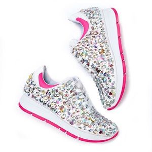 Privileged jeweled lace up sneakers. 7.5